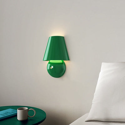 Modern Cream Trapezoidal Round Iron Acrylic LED Wall Sconce Lamp