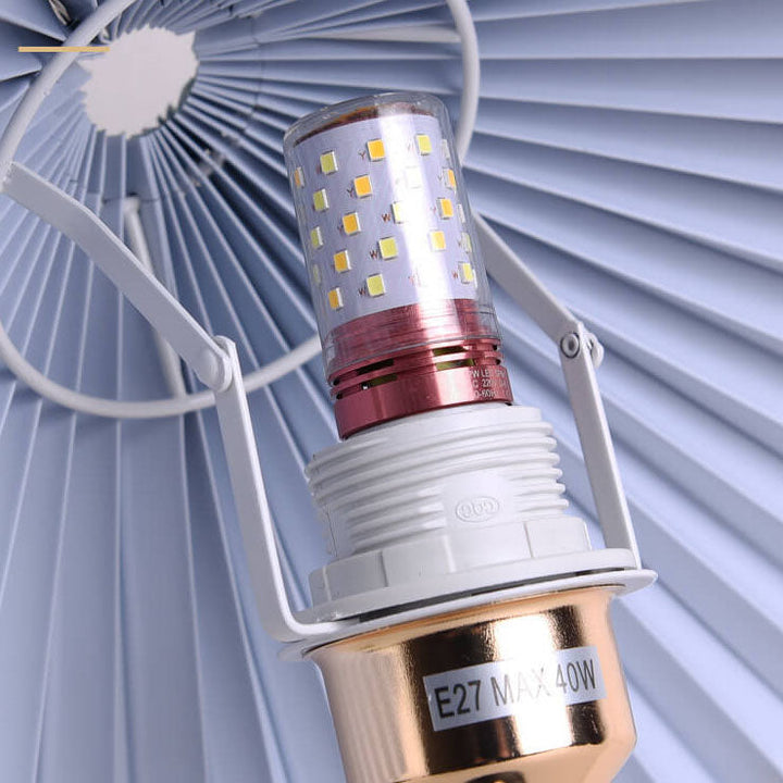 Moderne minimalistische Plissee-Regenschirm-Biegebasis 1-Licht-Tischlampe