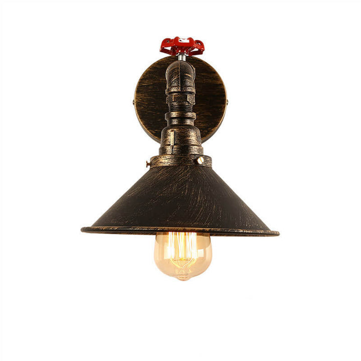 Industrielle Eisen Vintage Wasserhahn Wasserrohr Design 1-Licht Wandleuchte 