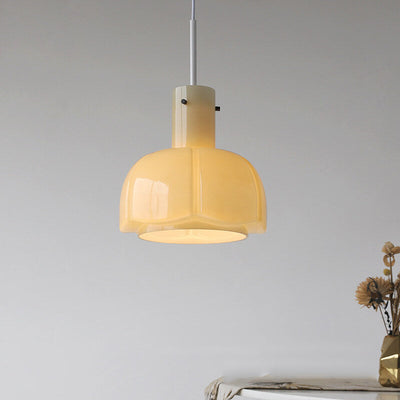 Vintage Glass Bud Design 1-Light Pendant Light