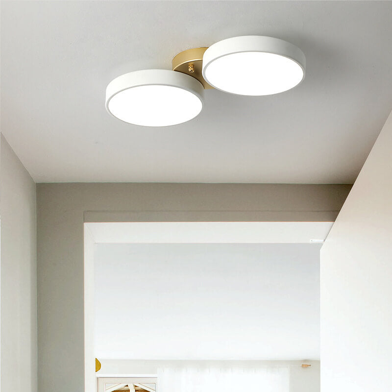 Modern Minimalist Round Iron Acrylic LED Flush Mount Ceiling Light