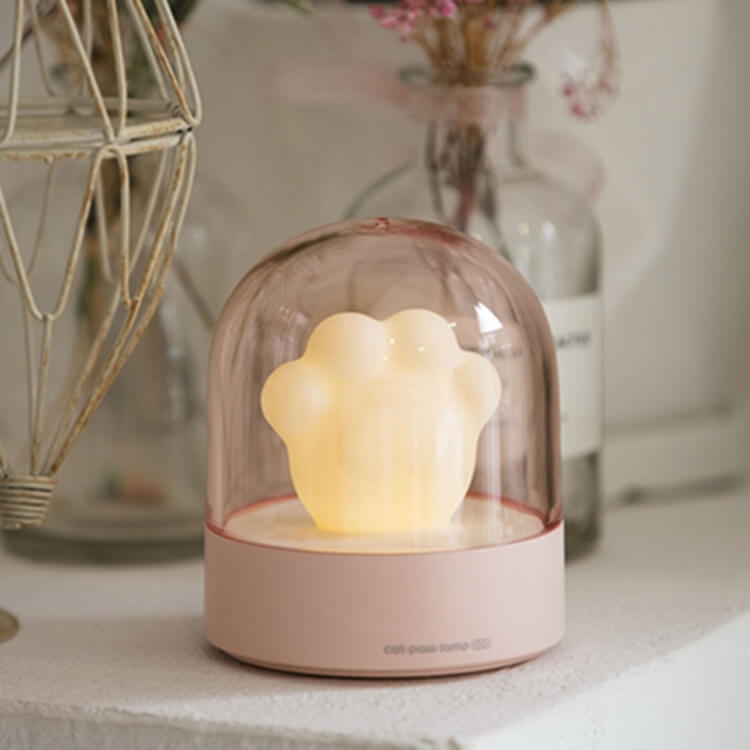 Lámpara de mesa con luz nocturna USB LED de protección ocular con garra de gato de dibujos animados creativa 