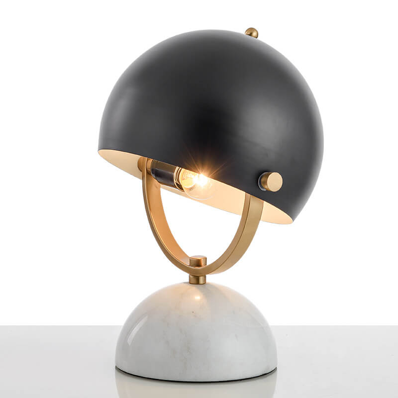 Moderne kreative runde drehbare 1-Licht-Tischlampe mit Marmorsockel