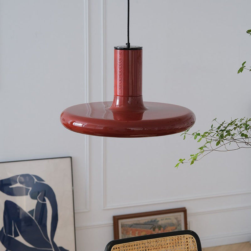 Nordic UFO Red Frisbee 1-flammige Pendelleuchte 
