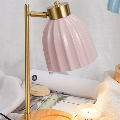 Lampe de table en cire fondue à 1 lumière avec minuterie et variateur en cuivre nordique 
