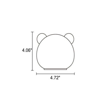 Lampe de table LED en silicone colorée avec animal de dessin animé 