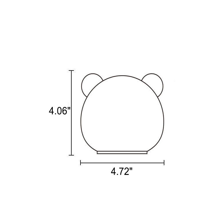 Lampe de table LED en silicone colorée avec animal de dessin animé 