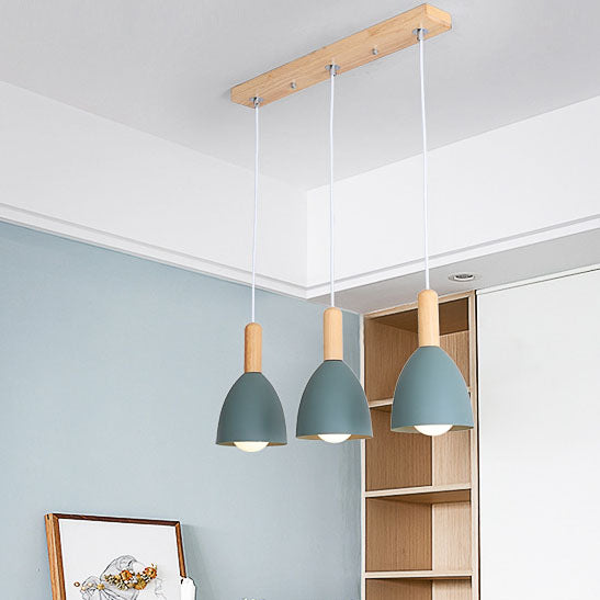 Nordic Minimalist Macaron Solid Color 1/3-Light Chandelier