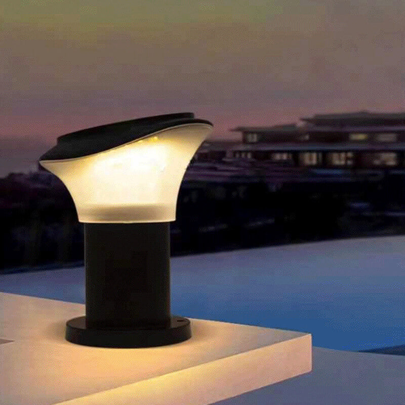 ضوء المناظر الطبيعية LED ABS رأس عمود مائل خارجي للطاقة الشمسية 