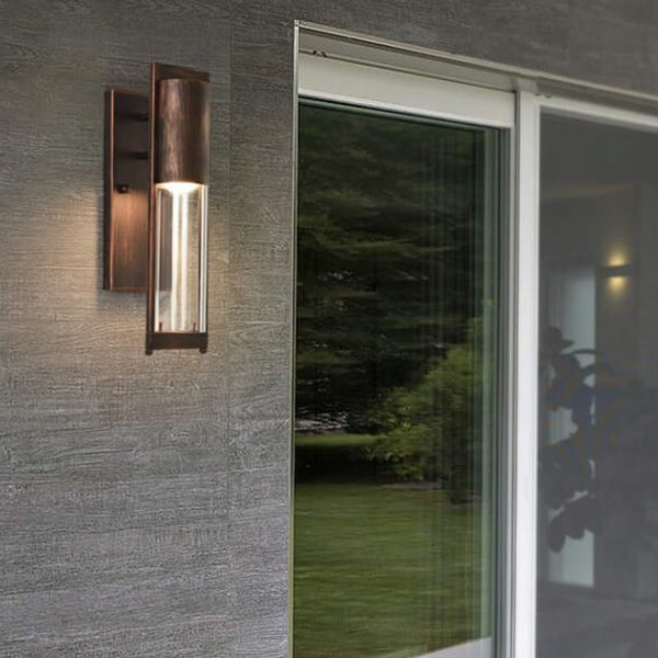 Diseño Antiguo Simple Industrial Lámpara Aplique de Pared Exterior de 1 Luz 
