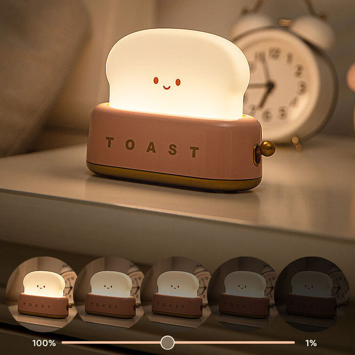 Lampe de table à lumière nocturne LED design créatif pour machine à pain 
