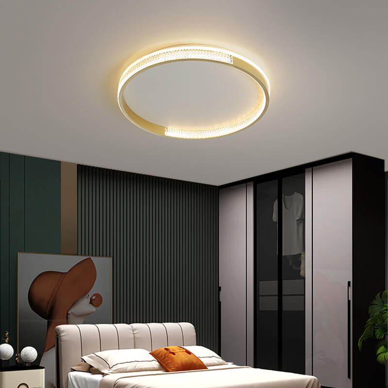 Nordic Light Luxury Square Ring LED Flush Mount Ceiling Light