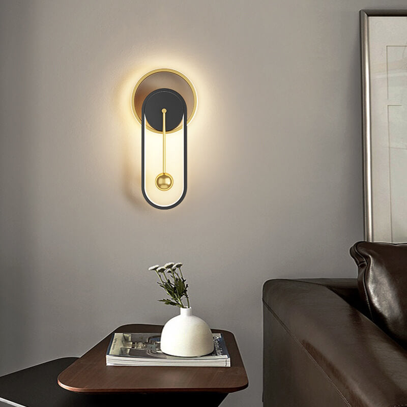 تصميم ساعة حائط حديدية صناعية نوردية مع مصباح حائط LED 
