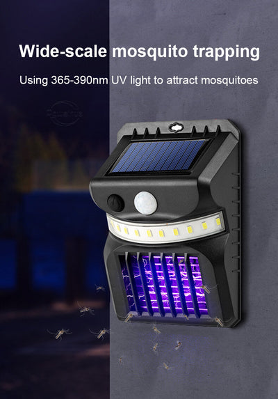 Solar Mosquito Repellent Function Human Intelligent Sensor Outdoor Garden Wall Sconce Lamp