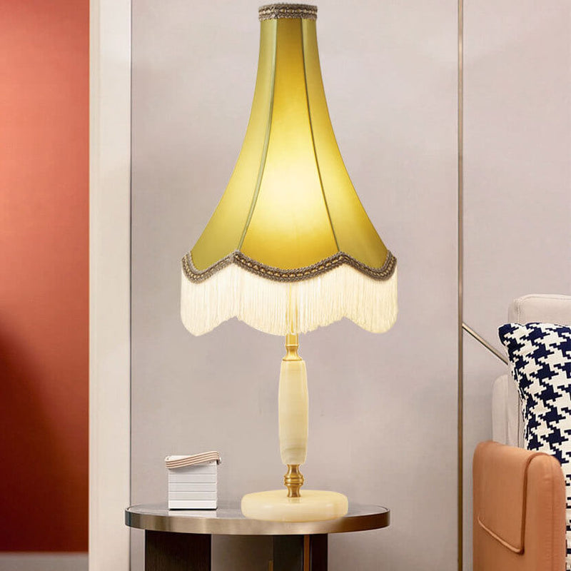 Lampe de Table à Franges Rétro Française en Cuivre à 1 Lumière 