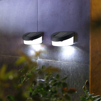 Solar LED Garden Fence Outdoor Light Wall Sconce Lamp