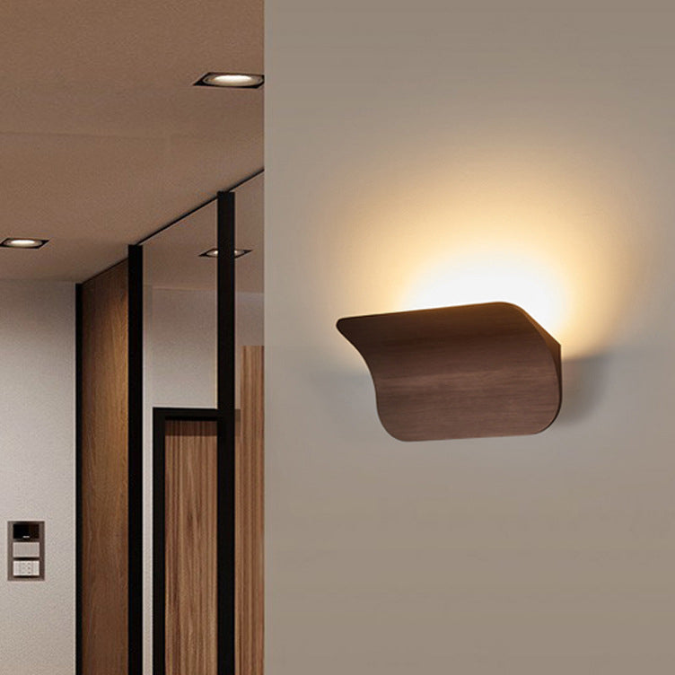 Modern Simplicity Aluminum Square Flat Bending LED Wall Sconce Lamp For Hallway
