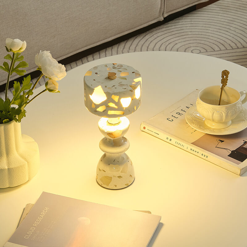 Modern Minimalist Iron Marble USB LED Table Lamp