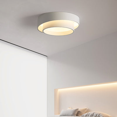 Modern Minimalist Overlapping Round LED Flush Mount Ceiling Light