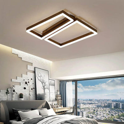 Simple Creative Geometric Shaped LED Flush Mount Light