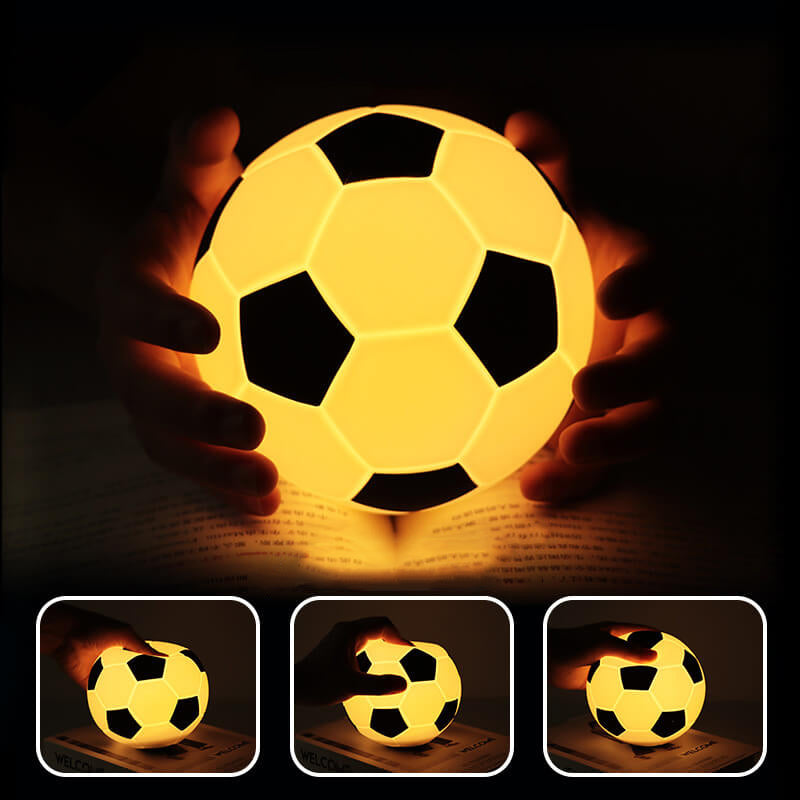 Lampe de table à LED en silicone créative pour le football avec chargement USB 