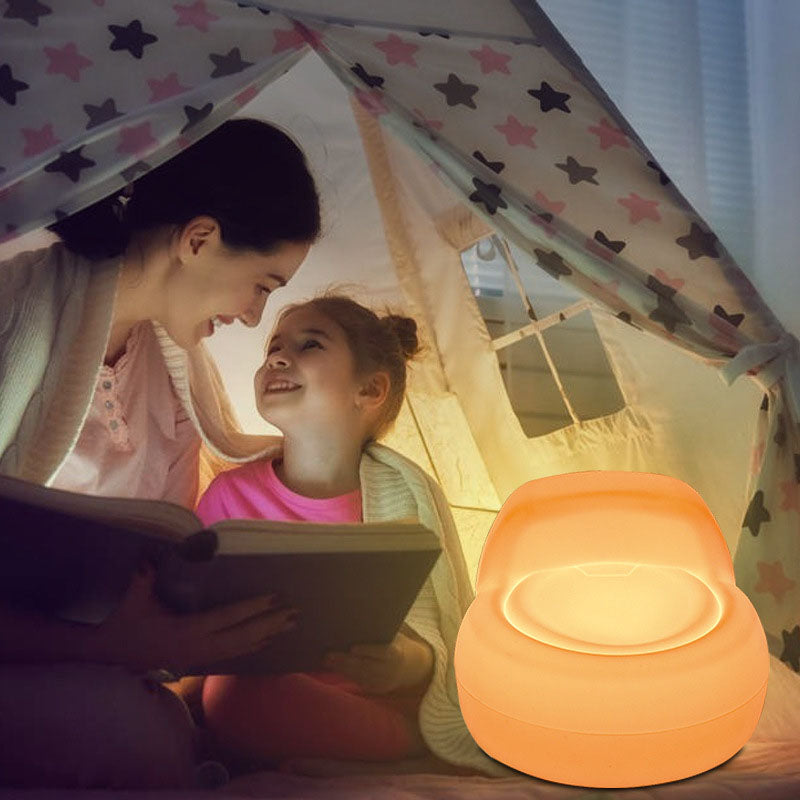 Lámpara de Mesa LED de Noche con Forma de Sofá de Silicona Creativa 