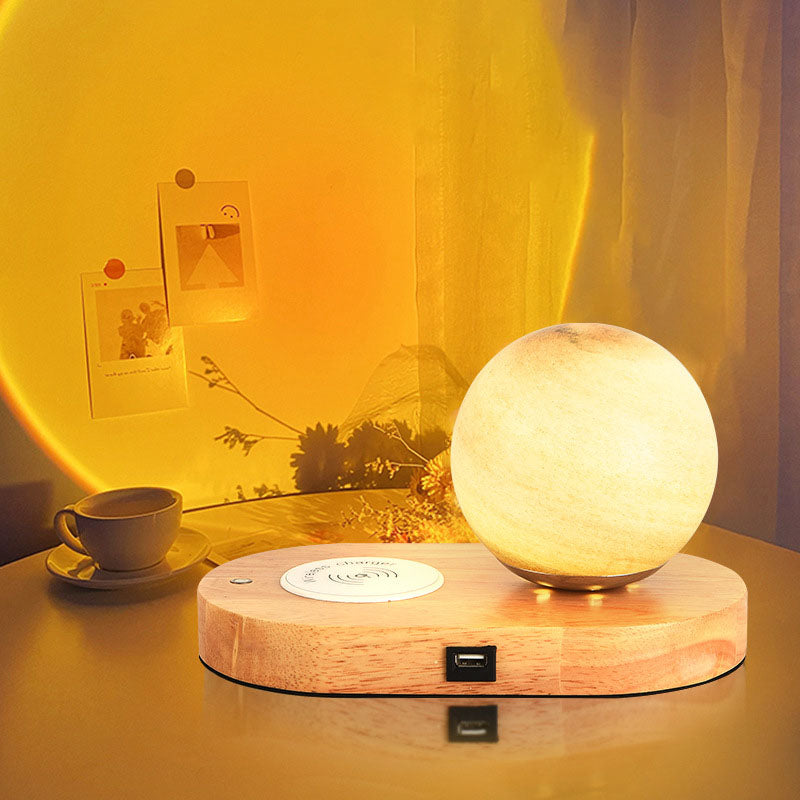 Moderne kreative Mond-anschließbare USB-Tischlampe mit 1 Licht 