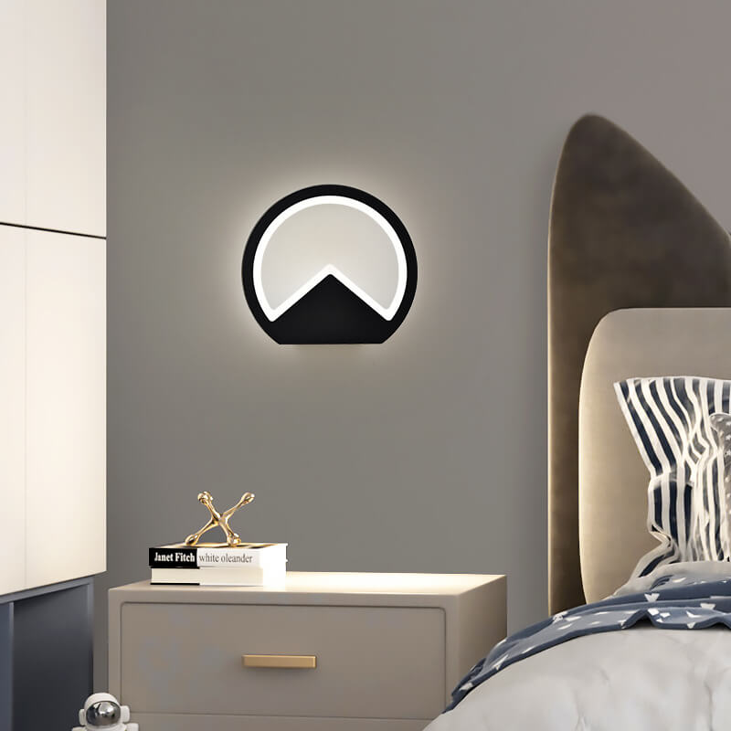 Nordic Minimalist Round Geometric LED Wall Sconce Lamp