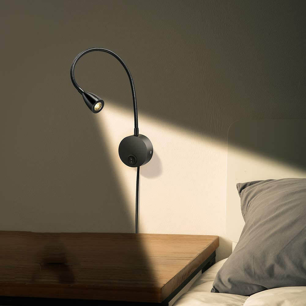 Applique murale LED moderne simple avec projecteur orientable pour la lecture 