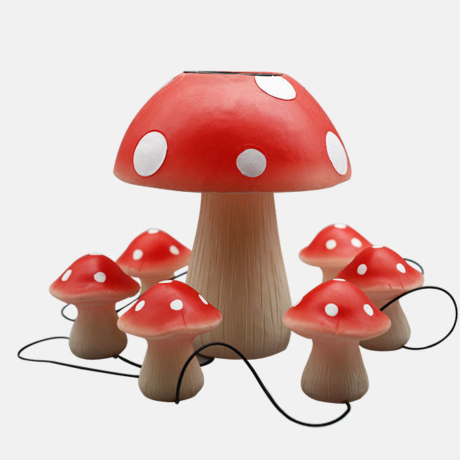 Moderne kreative bunte Pilz-Solar-Outdoor-wasserdichte LED-Gartenlichterkette 