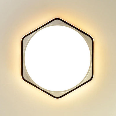 Moderne LED-Unterputzleuchte mit kreativem polygonalem geometrischem Design aus Acryl 