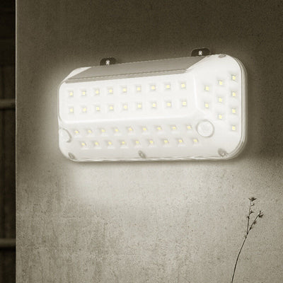 Applique murale extérieure LED avec capteur de corps émettant de la lumière latérale en ABS Simple solaire 