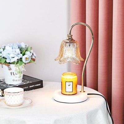 Nordic Light Luxury Log Marble 1-Light Melting Wax Table Lamp