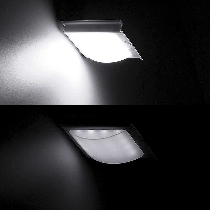 مصباح حائط خارجي مزود بلوحة شمسية مربعة LED وتحكم ذكي لمنطقة الفناء 