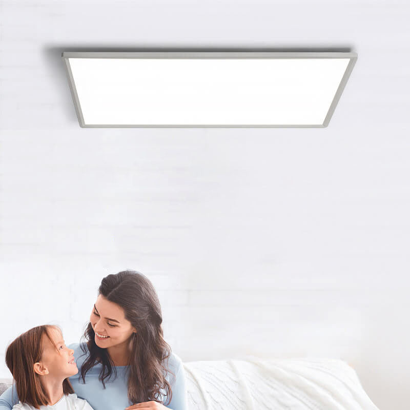 إضاءة LED مثبتة على السقف مستطيلة الشكل من الحديد والألمنيوم بتصميم حديث وبسيط 