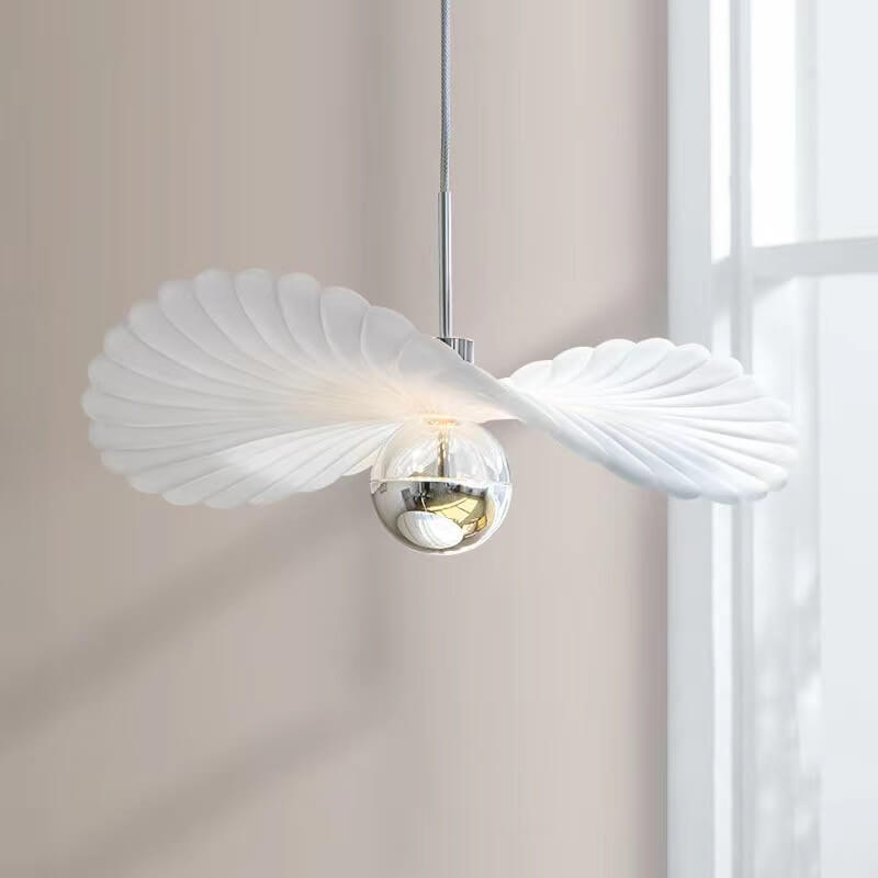 Modern Minimalist White Seashell LED Pendant Light