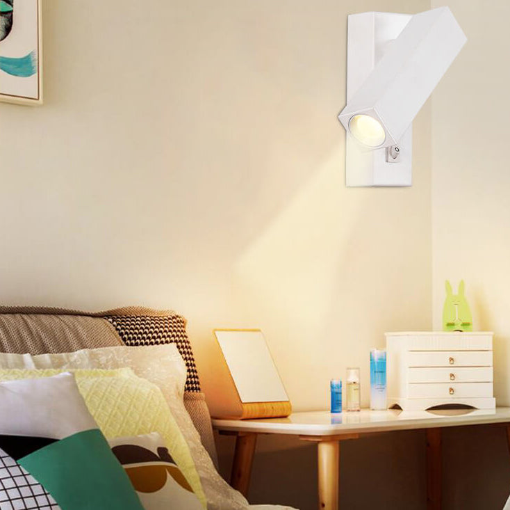 Lámpara de Aplique de Pared LED Irradiado Rectangular de Acrílico Minimalista Moderna 