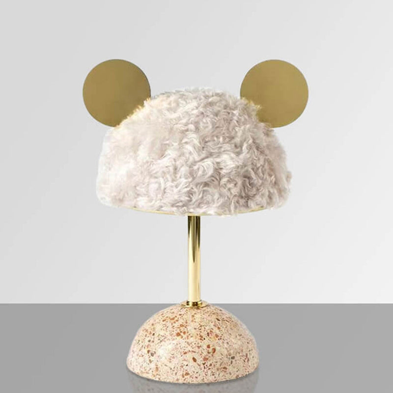 Childlike Cartoon Plush Mouse Design 1-Light Table Lamp