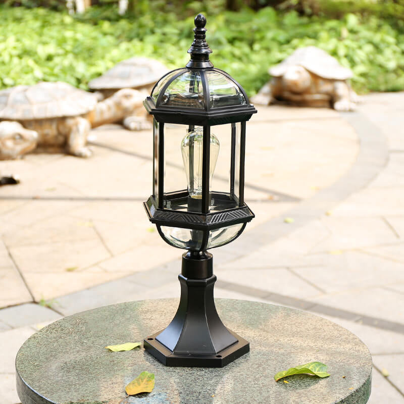 Europäische Vintage-Zaun-Pfostenleuchte Patio Outdoor Wasserdichte Gartenleuchte 