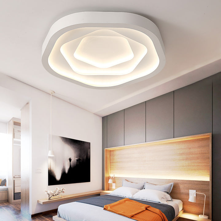 Moderno romántico forma de rosa LED luz de techo montada al ras 