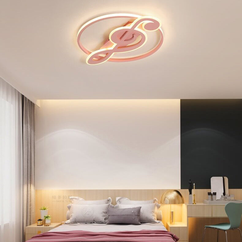 Nordic Creative Music Notes Design LED Flush Mount Ceiling Light