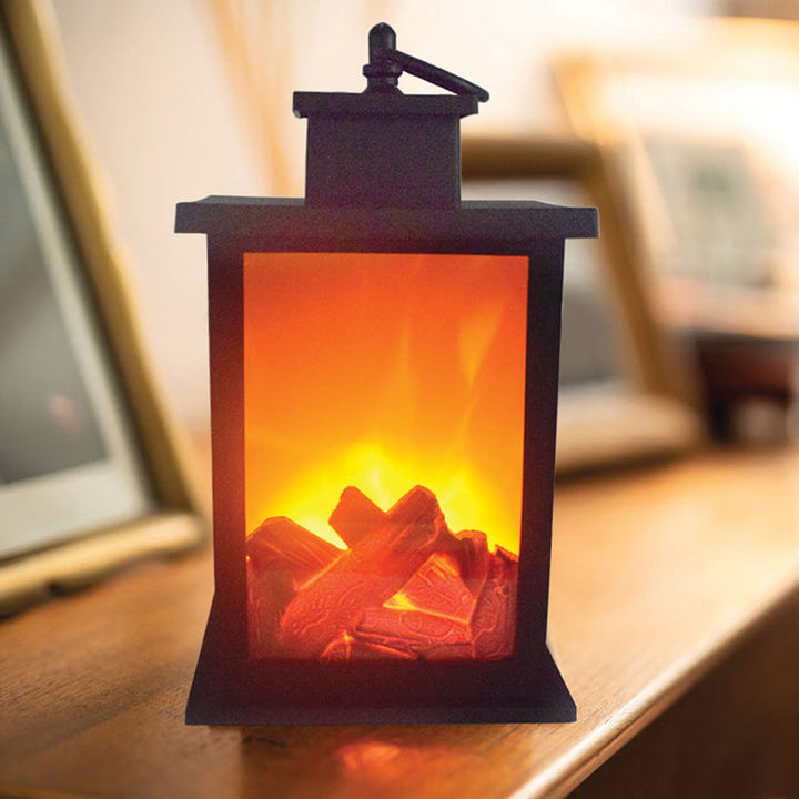 Retro-Kamin Kohlefeuer ABS PP Batterie tragbare LED-Außenleuchten 