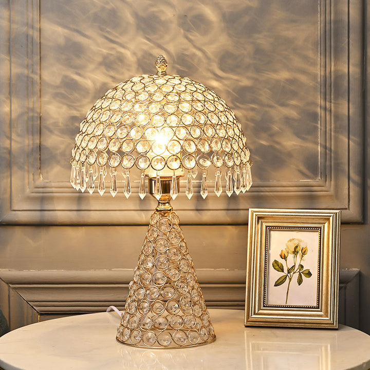 Lampe de Table Moderne de Luxe Léger avec Motif Créatif en Cristal à 1 Lumière 