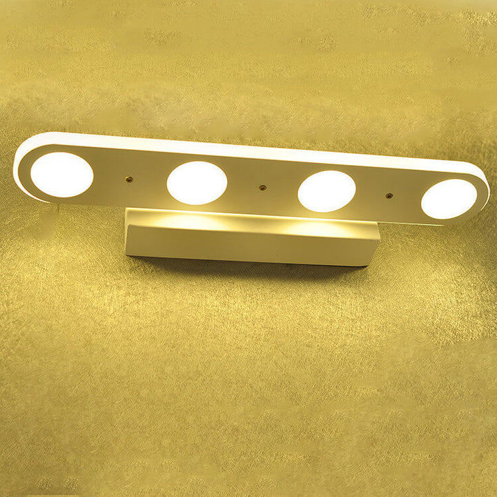 Modern Simple White Long Oval Acrylic Vanity Light 4/6 Light Wall Sconce Lamp