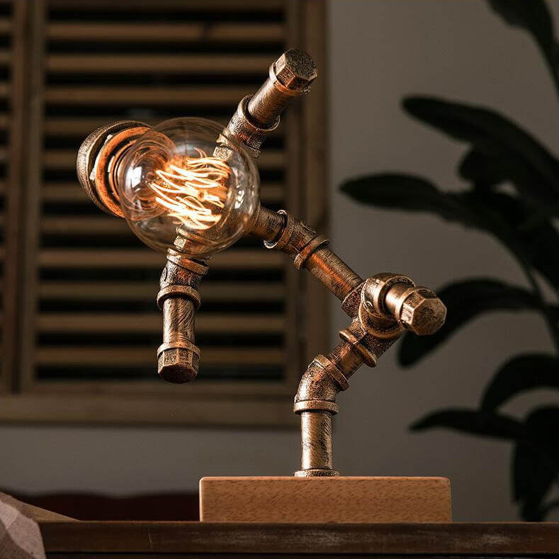 Retro-Industrieroboter-Augenschutz-Eisen-1-Licht-Tischlampe 