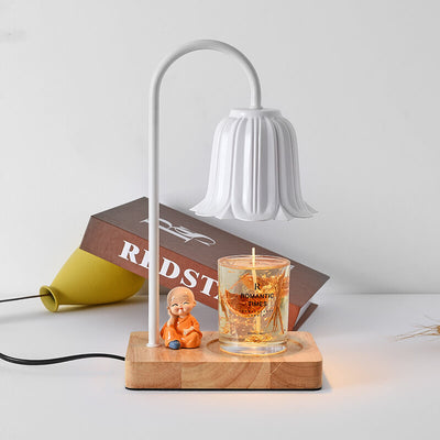 European Log Hardware Timing 1-Light Melting Wax Table Lamp