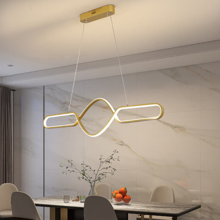 Lámpara de Araña LED Moderna Minimalista en Forma de Arco para Isla 