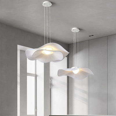 Modern Creative Cloth Lotus Leaf LED Semi-Flush Mount Light