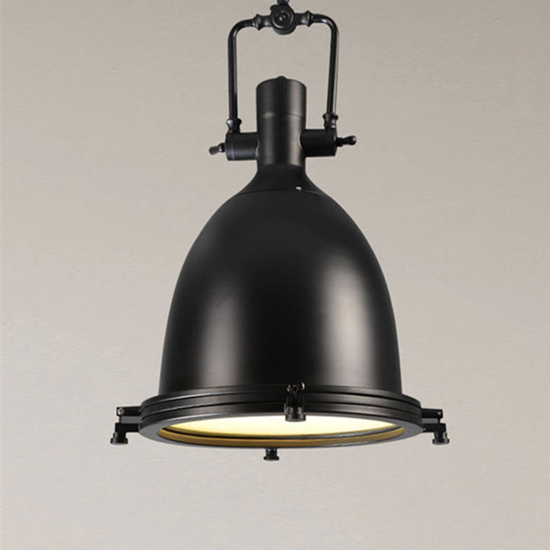 Retro Industrial 1-Light LED Wrought Iron Pendant Light