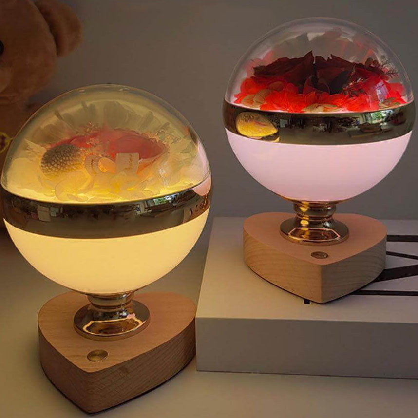 Creative Permanent Flower Night Light Smart Bluetooth Lautsprecher LED Wireless wiederaufladbare Tischlampe 